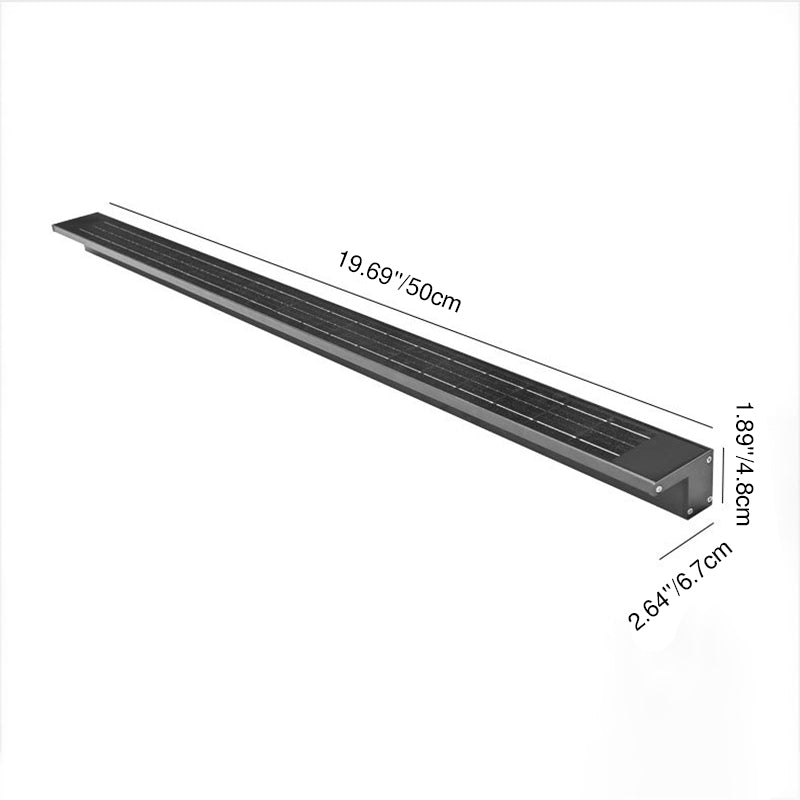 Modern Minimalist Solar Waterproof Aluminum Glass Wall Light