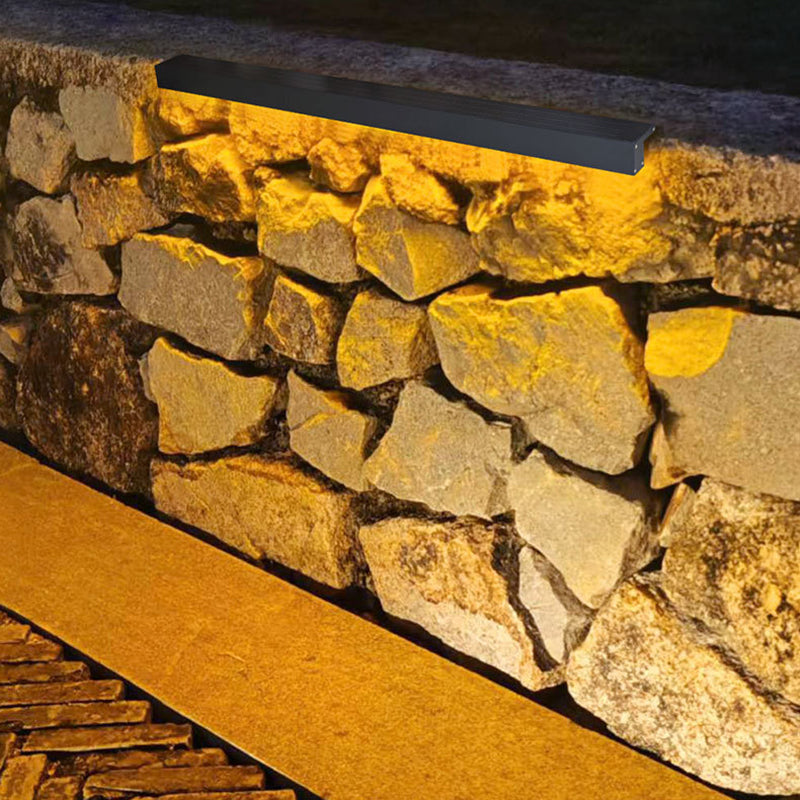 Modern Minimalist Solar Waterproof Aluminum Glass Wall Light