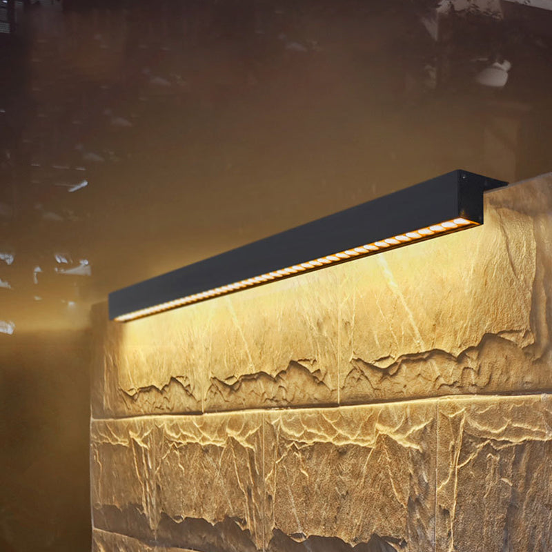 Modern Minimalist Solar Waterproof Aluminum Glass Wall Light