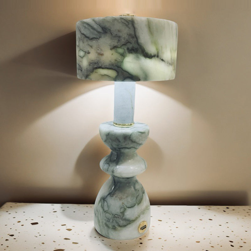 Modern Minimalist Aluminum Marble USB LED Table Lamp