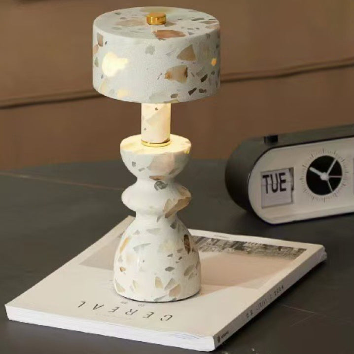 Modern Minimalist Aluminum Marble USB LED Table Lamp