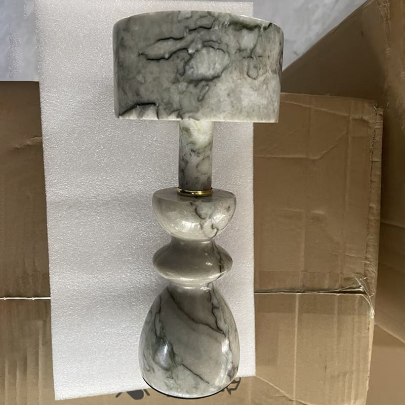 Modern Minimalist Aluminum Marble USB LED Table Lamp