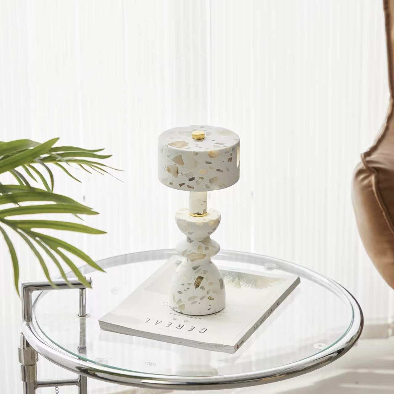 Modern Minimalist Aluminum Marble USB LED Table Lamp