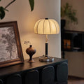 Traditional French Dome Wood Iron Fabric 1-Light Table Lamp
