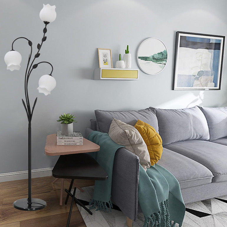 Modern Minimalist White 3-Light Floor Lamp
