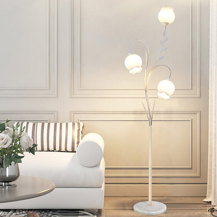 Modern Minimalist White 3-Light Floor Lamp