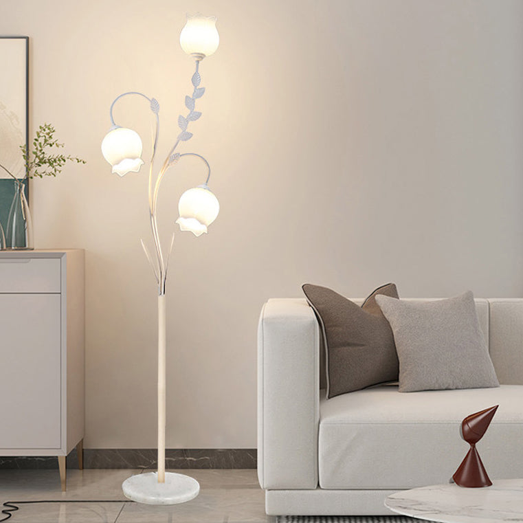 Modern Minimalist White 3-Light Floor Lamp