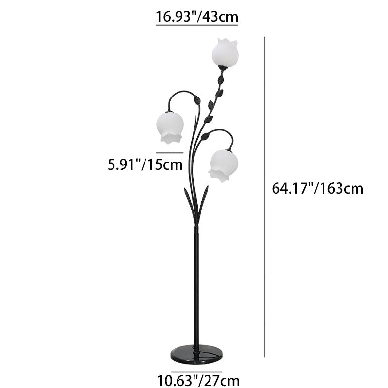 Modern Minimalist White 3-Light Floor Lamp