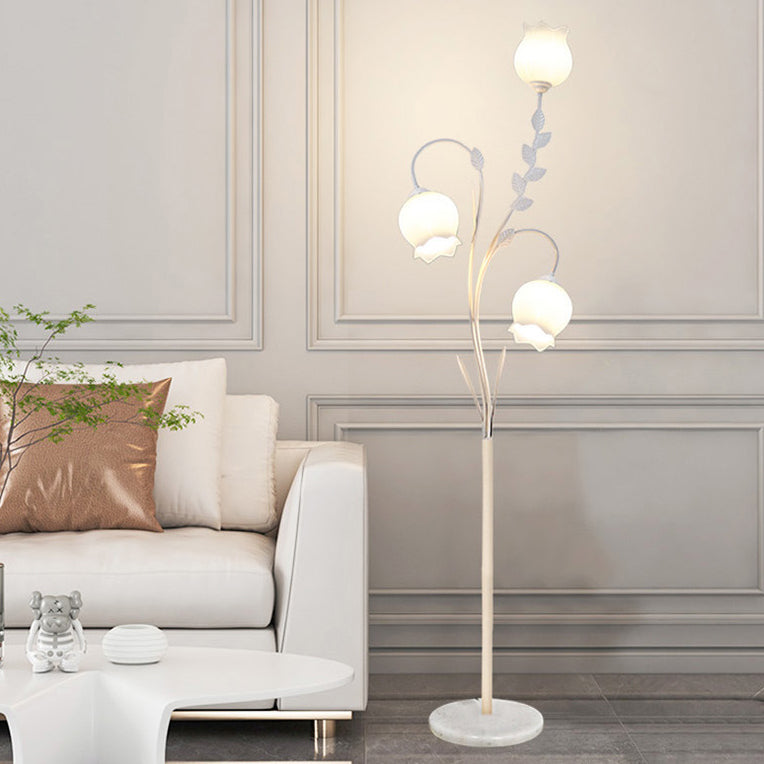 Modern Minimalist White 3-Light Floor Lamp