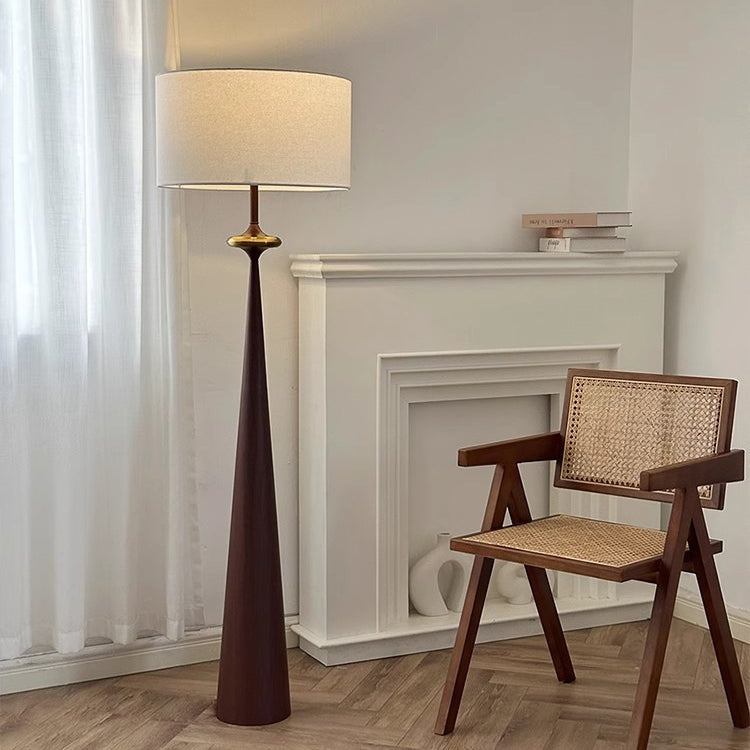 Japanese Walnut Floor Lamp