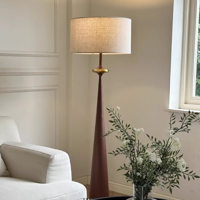 Japanese Walnut Floor Lamp