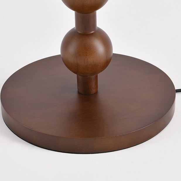 Traditional Chinese Walnut Floor Lamp