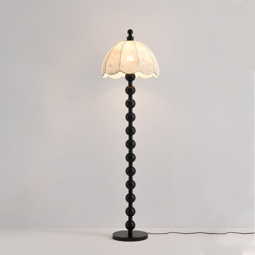 Traditional Chinese Walnut Floor Lamp