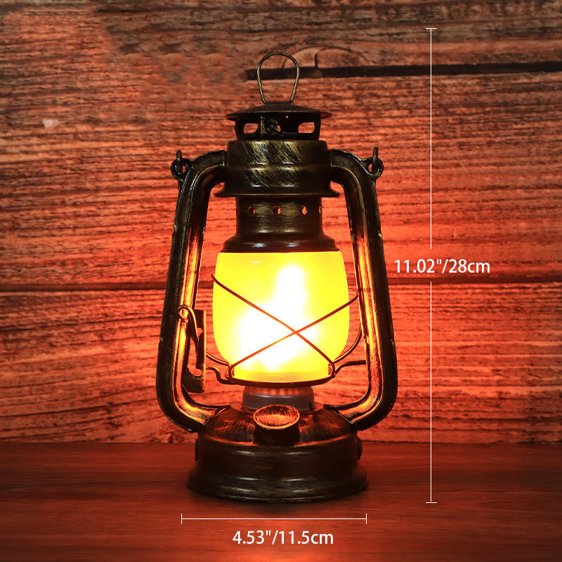 Traditional Vintage Round Horse Lamp Iron Acrylic Table Lamp