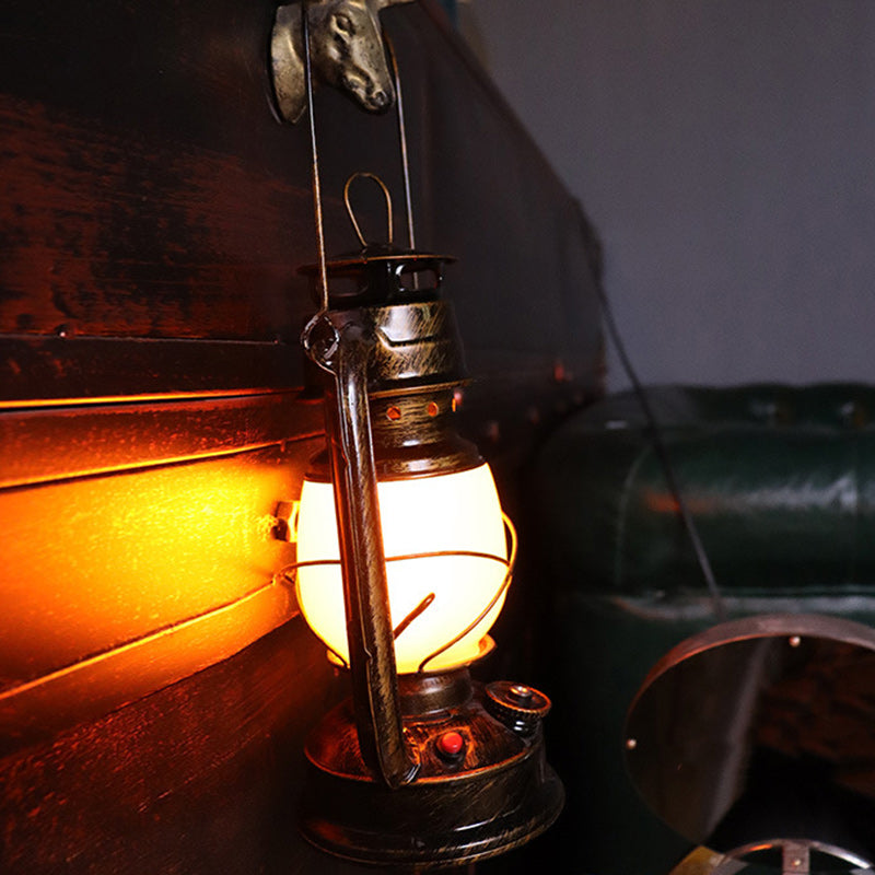 Traditional Vintage Round Horse Lamp Iron Acrylic Table Lamp