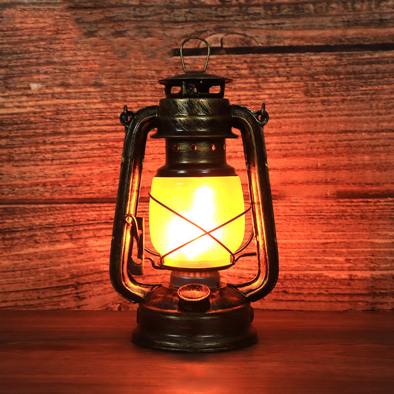 Traditional Vintage Round Horse Lamp Iron Acrylic Table Lamp