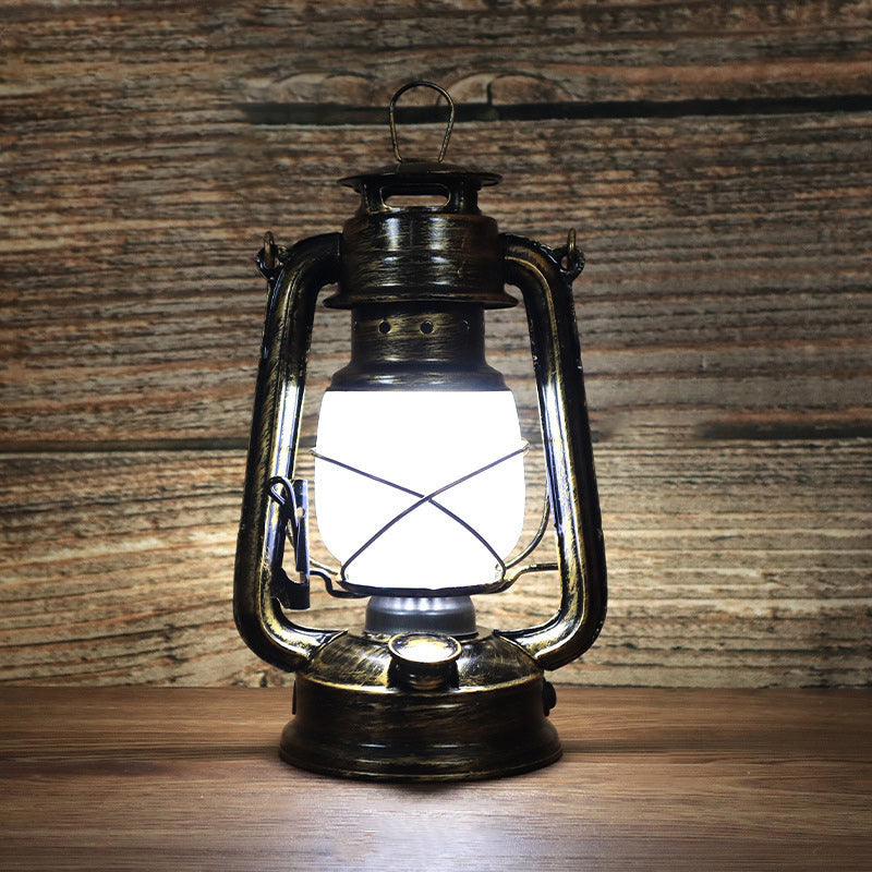 Traditional Vintage Round Horse Lamp Iron Acrylic Table Lamp
