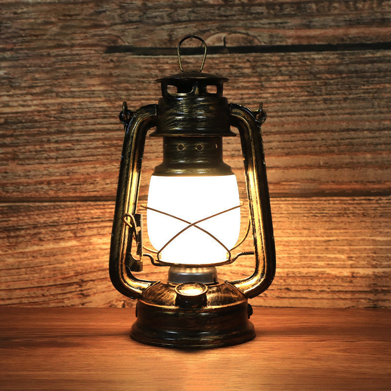 Traditional Vintage Round Horse Lamp Iron Acrylic Table Lamp
