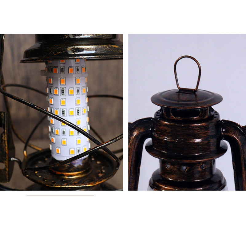 Traditional Vintage Round Horse Lamp Iron Acrylic Table Lamp