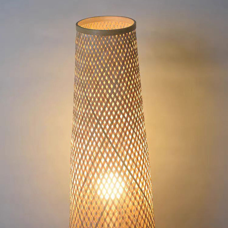 Traditional Chinese Yellow Floor Lamp