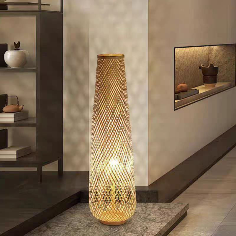 Traditional Chinese Yellow Floor Lamp