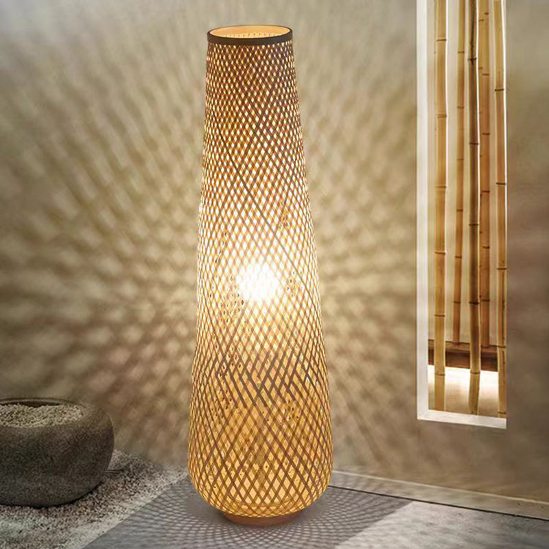 Traditional Chinese Yellow Floor Lamp