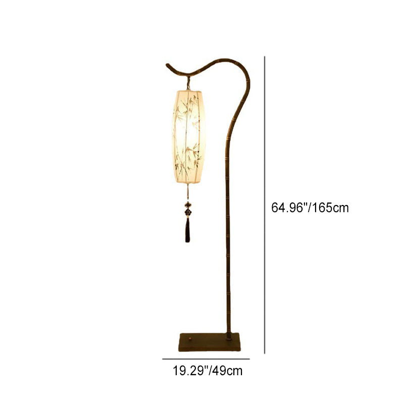 Traditional Chinese Black Floor Lamp