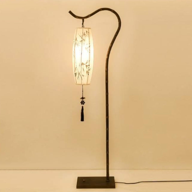 Traditional Chinese Black Floor Lamp