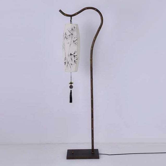 Traditional Chinese Black Floor Lamp