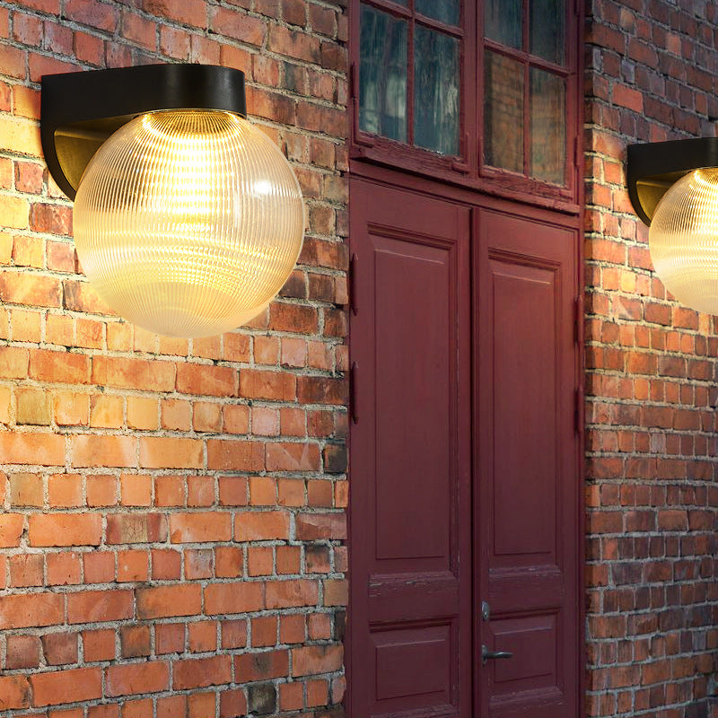 Modern Waterproof Orb Polycarbonate Outdoor Wall Sconce