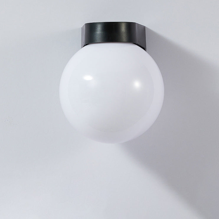 Modern Waterproof Orb Polycarbonate Outdoor Wall Sconce