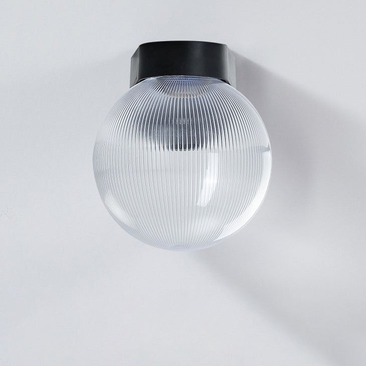 Modern Waterproof Orb Polycarbonate Outdoor Wall Sconce
