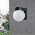 Modern Waterproof Orb Polycarbonate Outdoor Wall Sconce