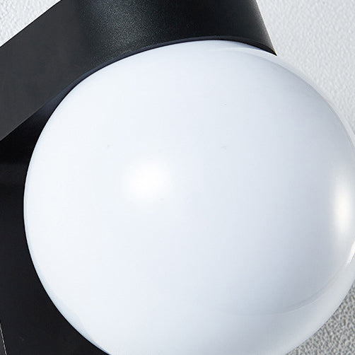 Modern Waterproof Orb Polycarbonate Outdoor Wall Sconce