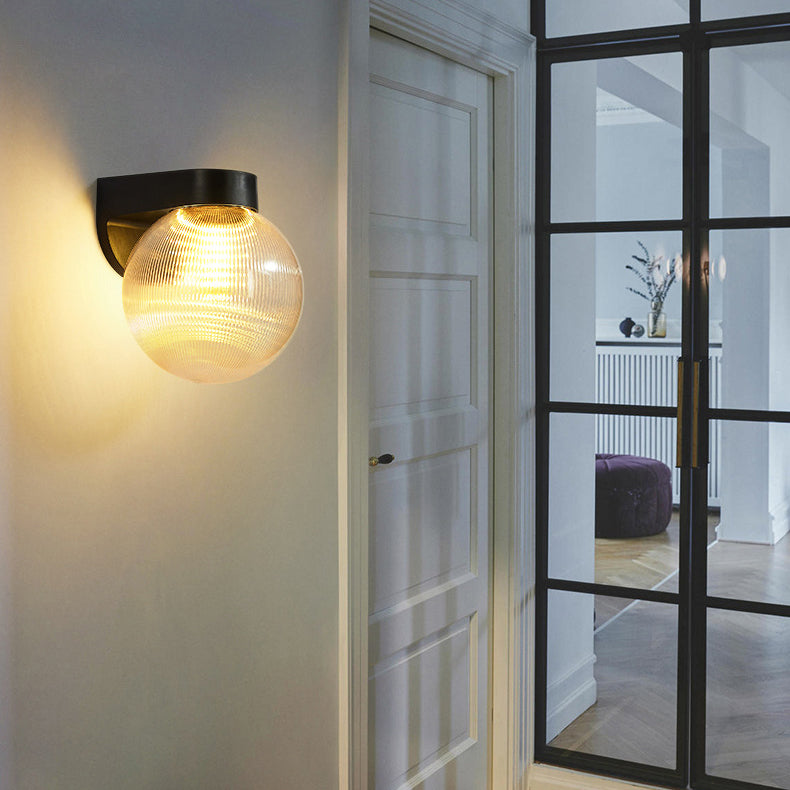 Modern Waterproof Orb Polycarbonate Outdoor Wall Sconce