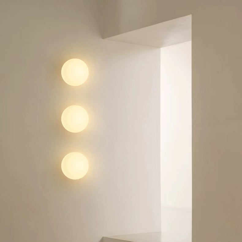 Modern Minimalist Orb Glass 1-Light Wall Sconce