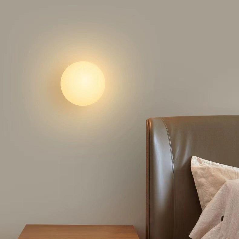 Modern Minimalist Orb Glass 1-Light Wall Sconce