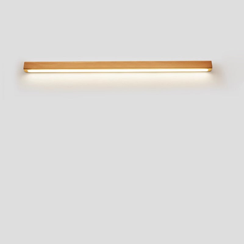 Japanese Simple Solid Wood Strip LED Wall Sconce