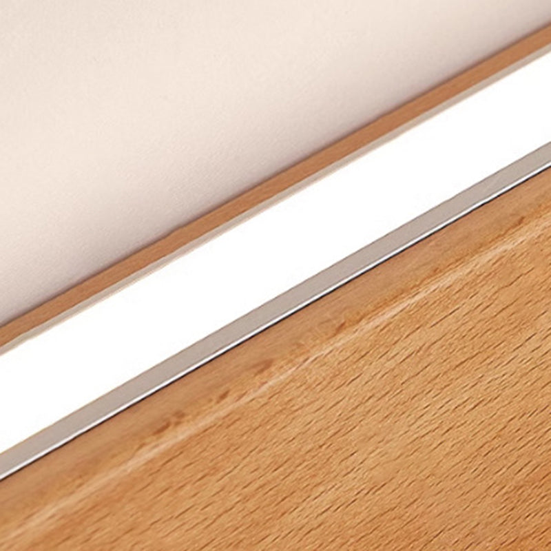 Japanese Simple Solid Wood Strip LED Wall Sconce