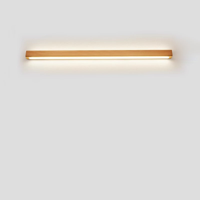 Japanese Simple Solid Wood Strip LED Wall Sconce