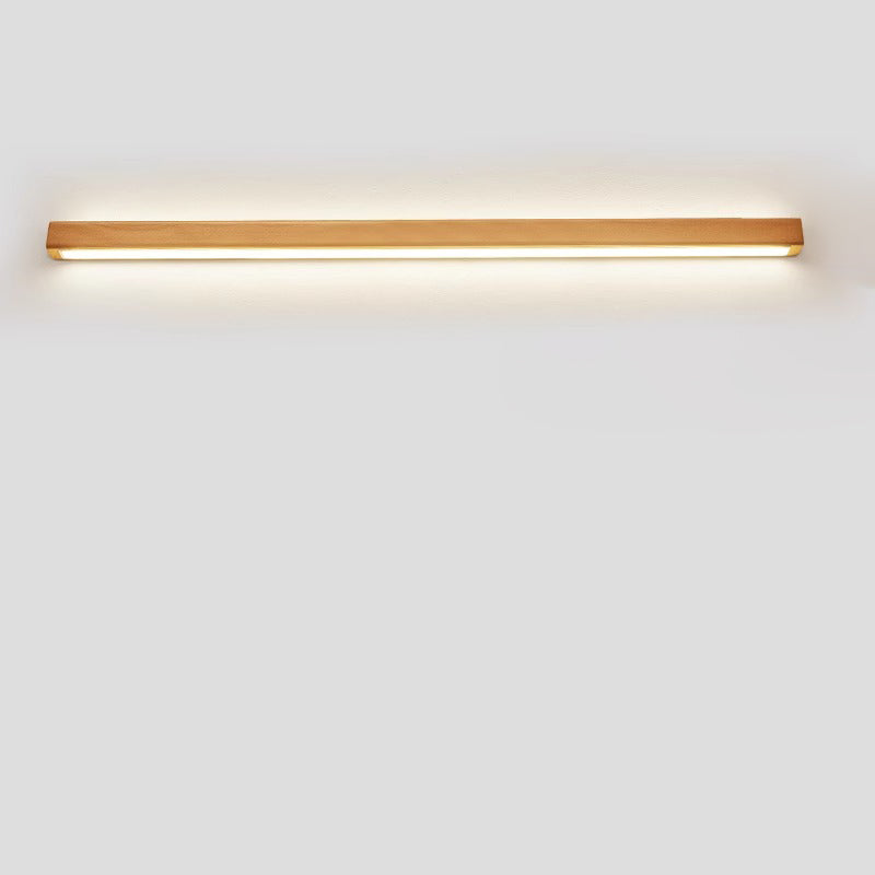 Japanese Simple Solid Wood Strip LED Wall Sconce
