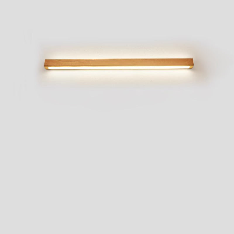 Japanese Simple Solid Wood Strip LED Wall Sconce