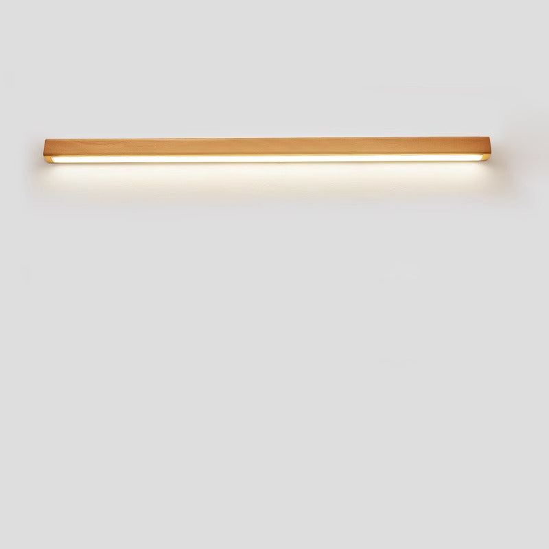 Japanese Simple Solid Wood Strip LED Wall Sconce