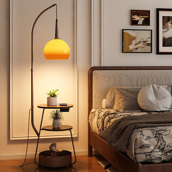 Retro Brown Floor Lamp