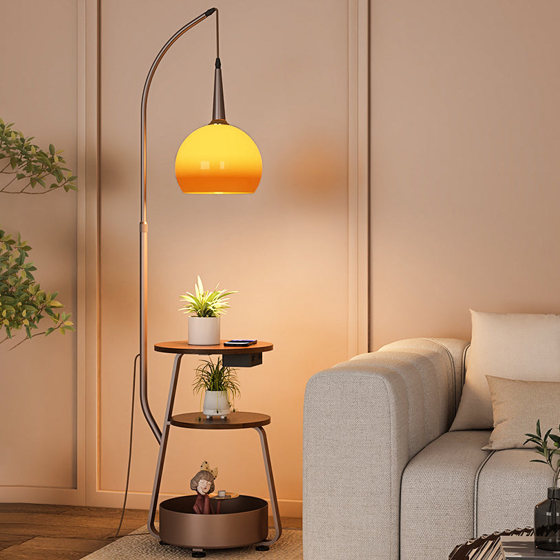 Retro Brown Floor Lamp
