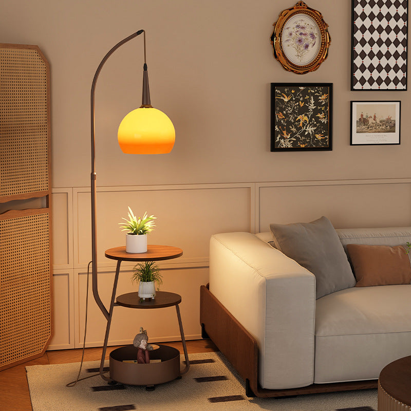 Retro Brown Floor Lamp