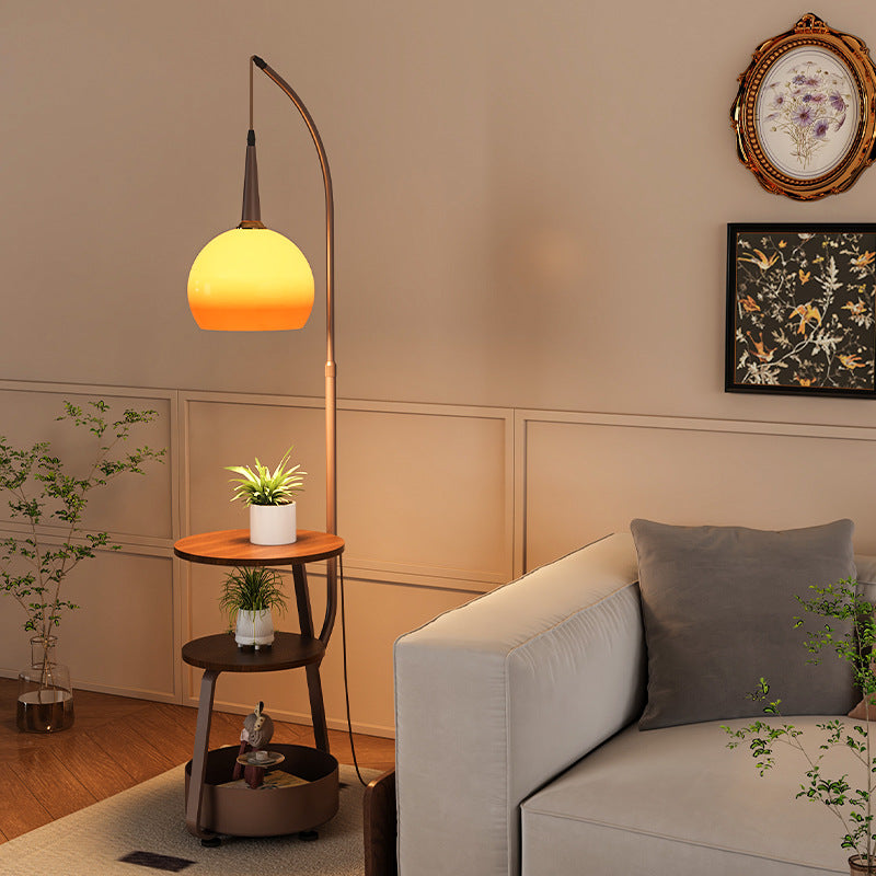Retro Brown Floor Lamp