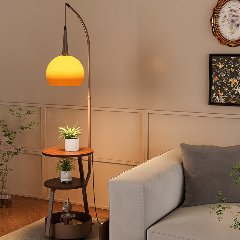 Retro Brown Floor Lamp