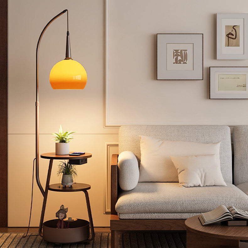 Retro Brown Floor Lamp