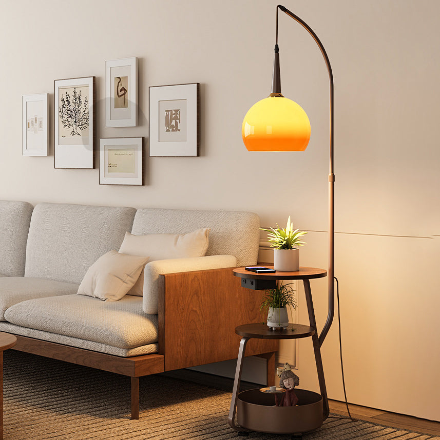 Retro Brown Floor Lamp